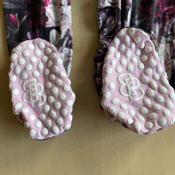 Little Bum Bums Bamboo Baby Girl Ruffle  PJs Pajamas Zipper Sleeper, Sz 18-24 Mo - Picture 4 of 7